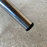 Vintage industrial metal and wood stool with adjustable swivel seat, 1960's