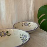 Assiettes creuses Salins France fleurs