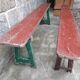 Paire de bancs pliant guinguette