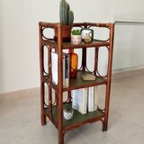 Vintage stand shelf in bamboo and rattan