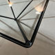 Table basse verre et acier type Alanda 1990