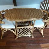 Table and chairs rattan