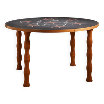 Table basse ronde « Alicudi » d'Ettore Sottsass pour Zanotta, 1992