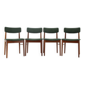 Ensemble de quatre chaises de salle à manger en teck des années 1960, Danemark