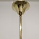 Glass and brass flower pendant lamp in art deco style