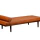 Hans J. Wegner GE19 Daybed in Teak and Camel Leather for Getama Denmark