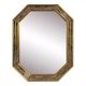 Octagonal mirror in Venetian style with gold-rimmed parecloses
