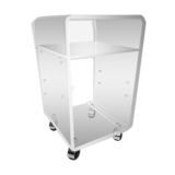 1970 plexiglass rolling side table