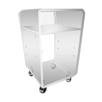 1970 plexiglass rolling side table