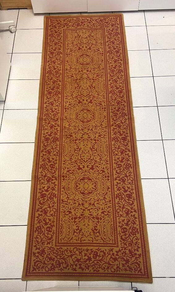 Antique Embroidered Hallway Entryway Rug Indoor Cotton