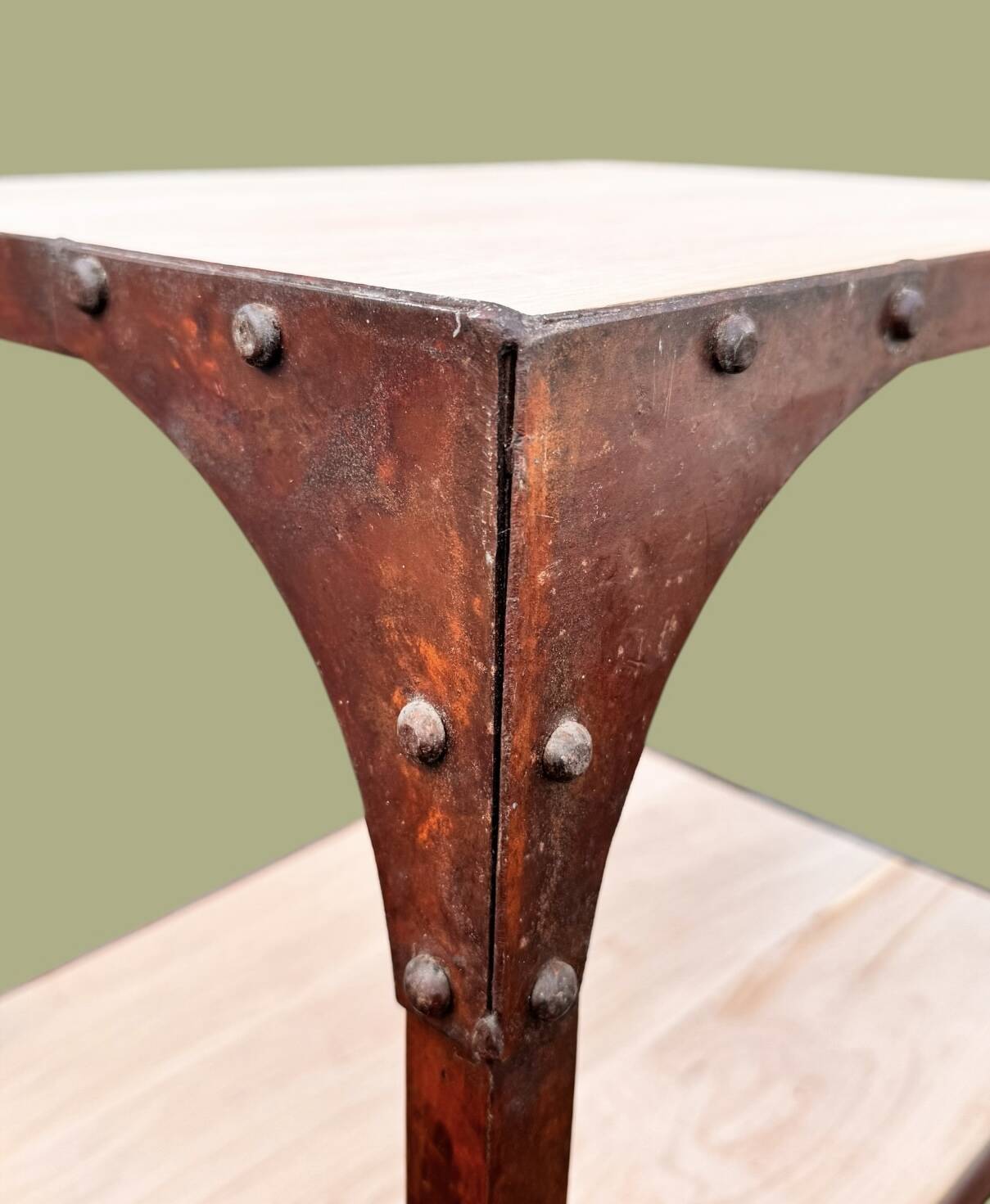 Antique workshop furniture, industrial shelving