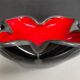 Vintage glass and silver catchall.