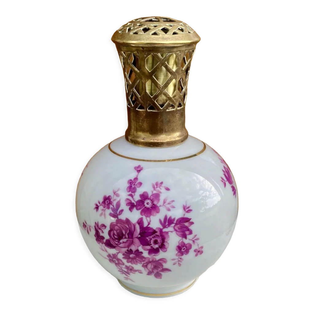 LAMPE BERGER PORCELAINE de Limoges Artoria - Décor oiseaux EUR 19,90