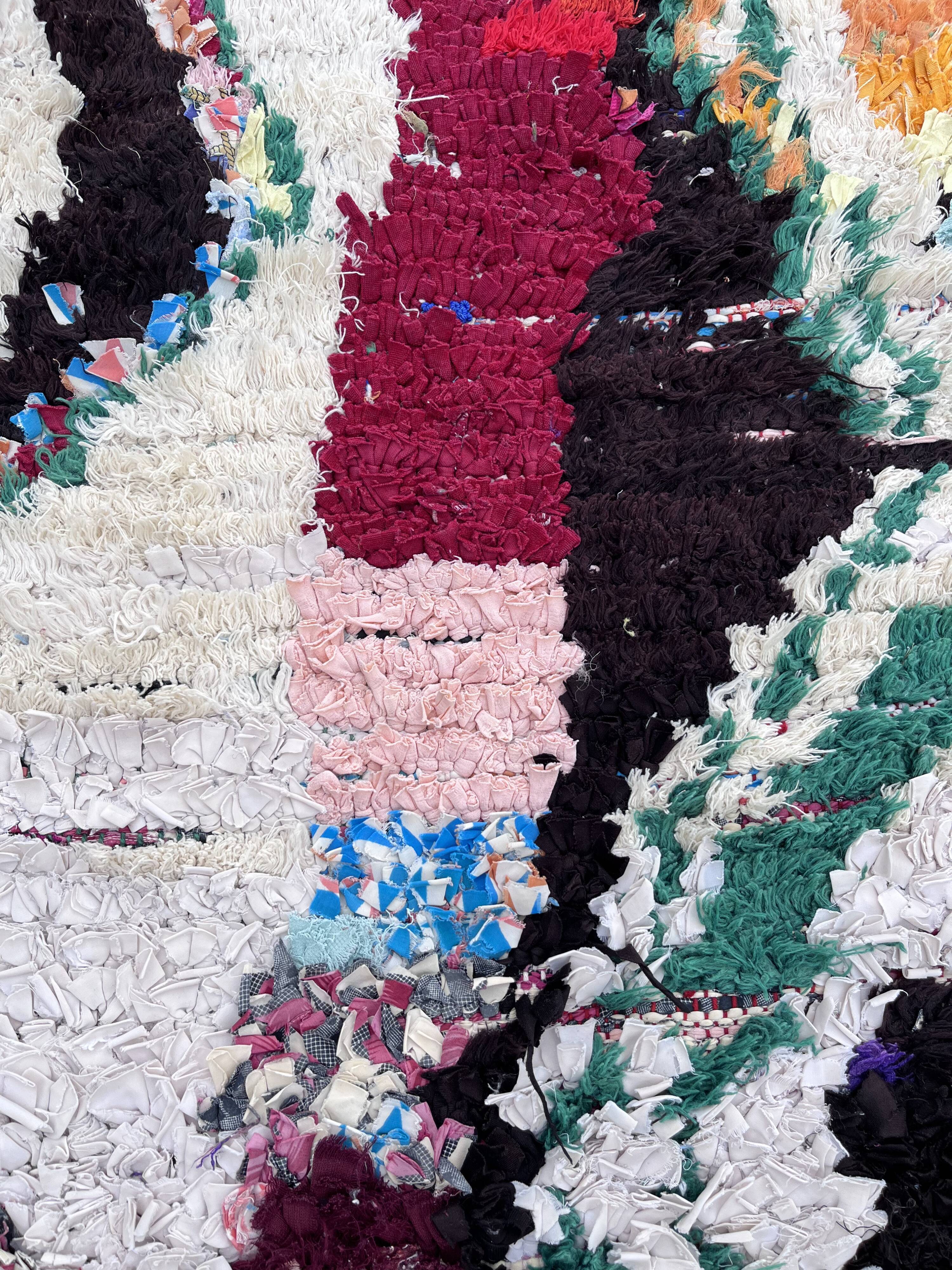 Old boucherouite berber carpet