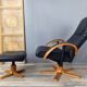 Danish design swivel and reclining relaxed chair by Jorgen Kastholm for Unico