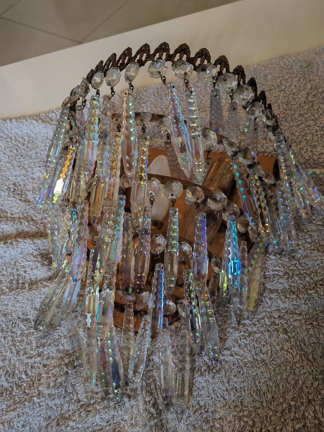 Crystal wall lamp