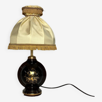 Art déco lampe de chevet en faïence peinte à la main vers 1940