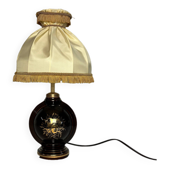 Art déco lampe de chevet en faïence peinte à la main vers 1940