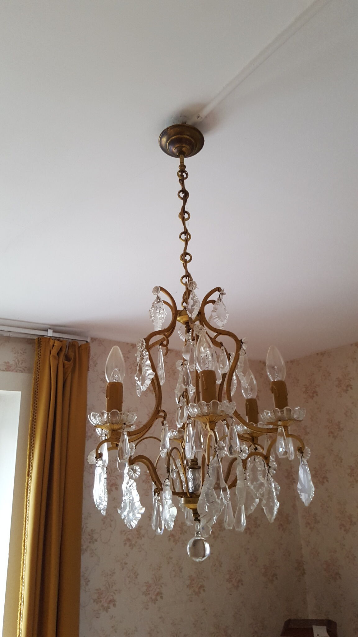 Bronze grapefruit chandelier