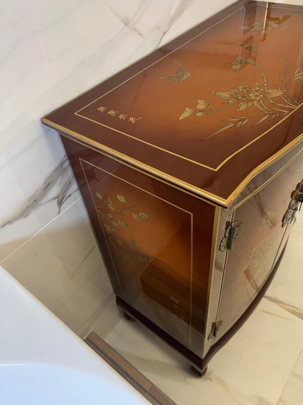 Meuble commode asiatique laquée