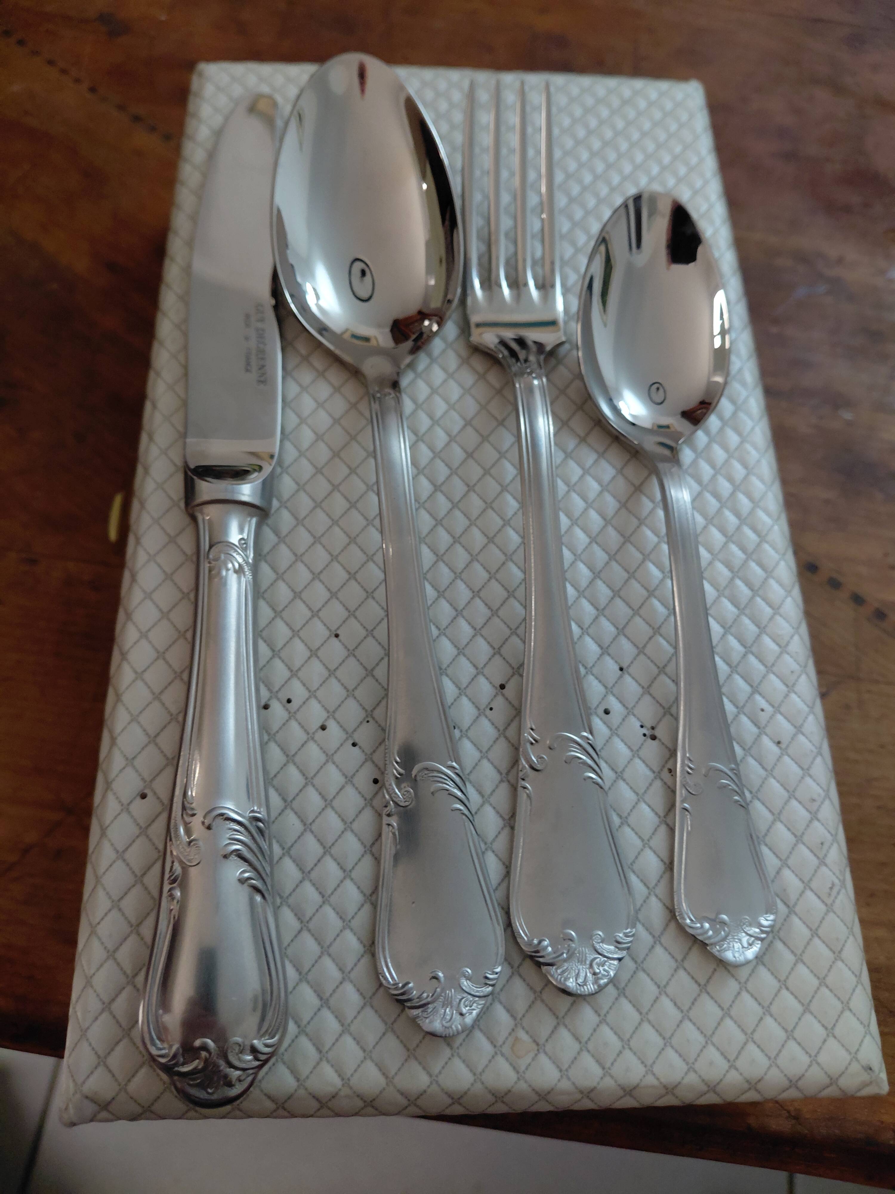 Set of 4 stainless steel children's cutlery by Guy Degrenne