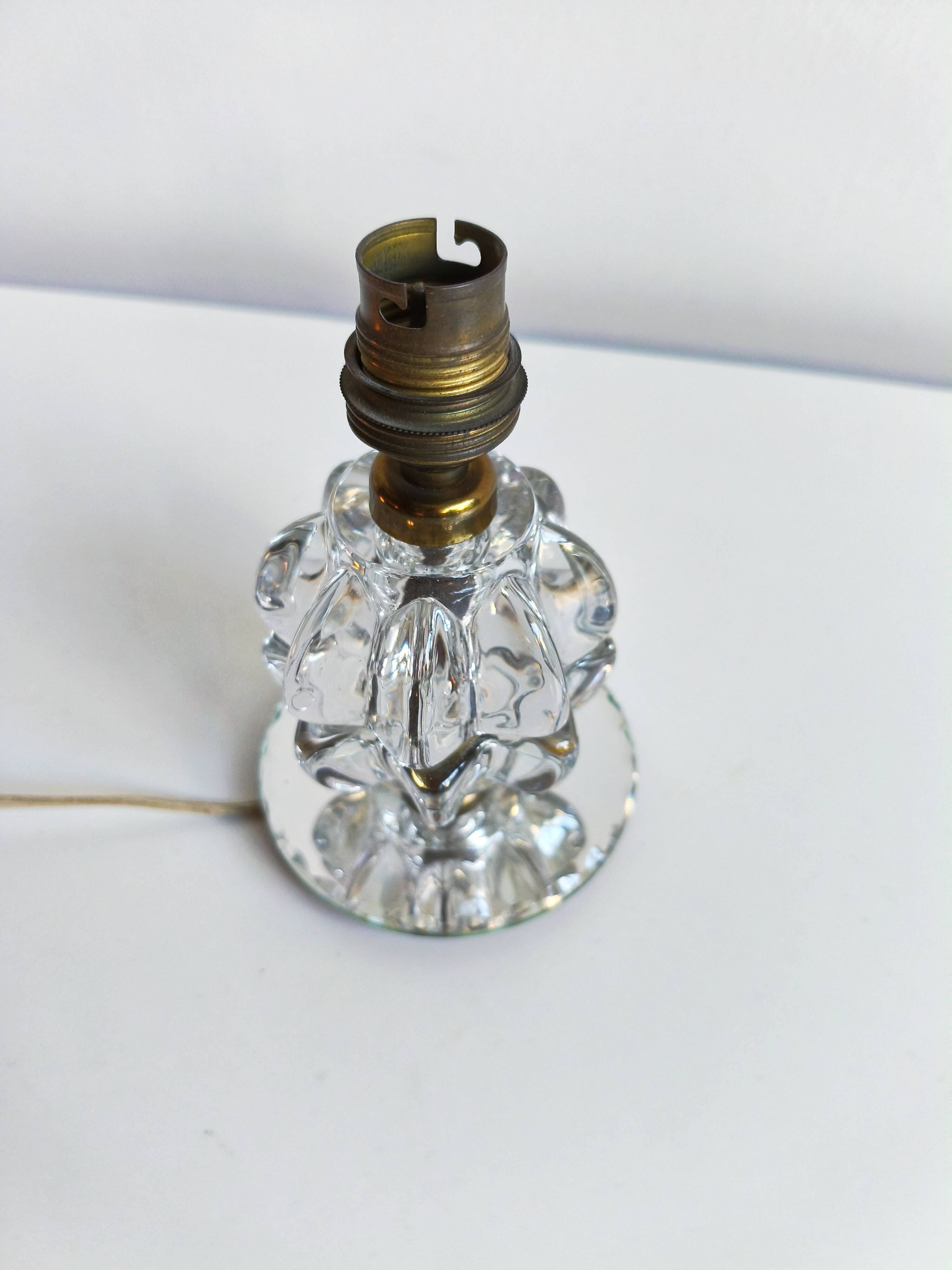 Lamp base in crystal, Avesn stone, brass and mirror.