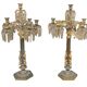 Pair of Important Large Candle Holders with Six Lights in Bronze h.73 cm