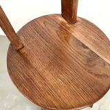 Brutalist chair in solid oak, 1900