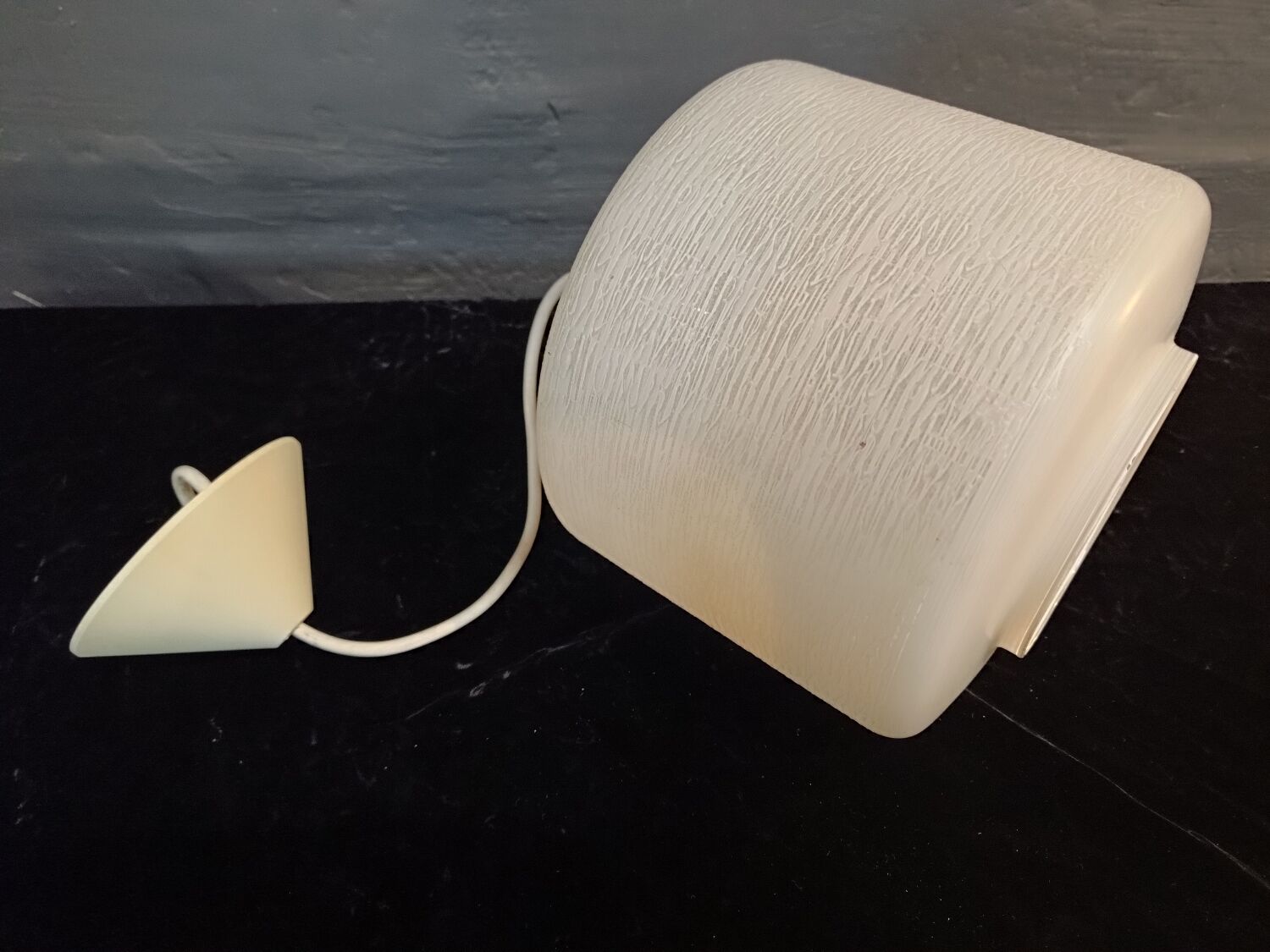 Lustre vintage verre texturé