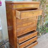 Louis Philippe period walnut secretary from the 19th century