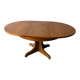 Table à manger extensible ronde à piètement en croix