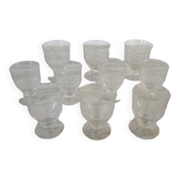 10 old art deco stemware