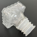 Chiseled glass whiskey decanter