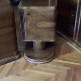 Art Deco bedroom set in walnut veneer, 1930s, set of 3