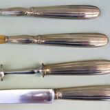 Silverplated carving and salad set