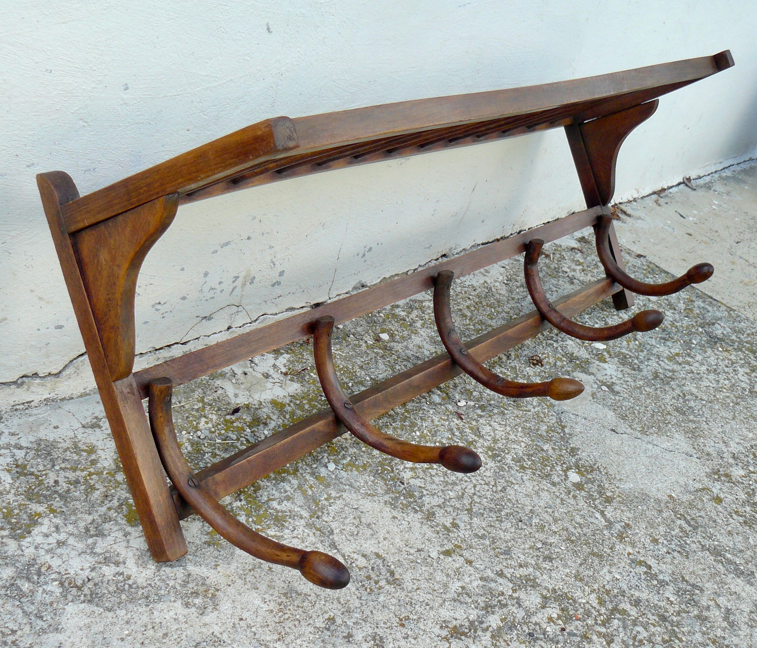 Shelf coat rack vintage hat holder 1940-50