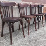 Baumann bistro chairs, 1950s. (Set of 4)