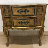Old italian chest of drawers florentine venetian golden wood