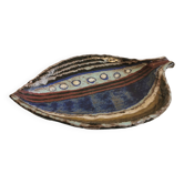 Danish ceramic dish shaped like a leaf.