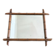 Mirror turned wood vintage bamboo