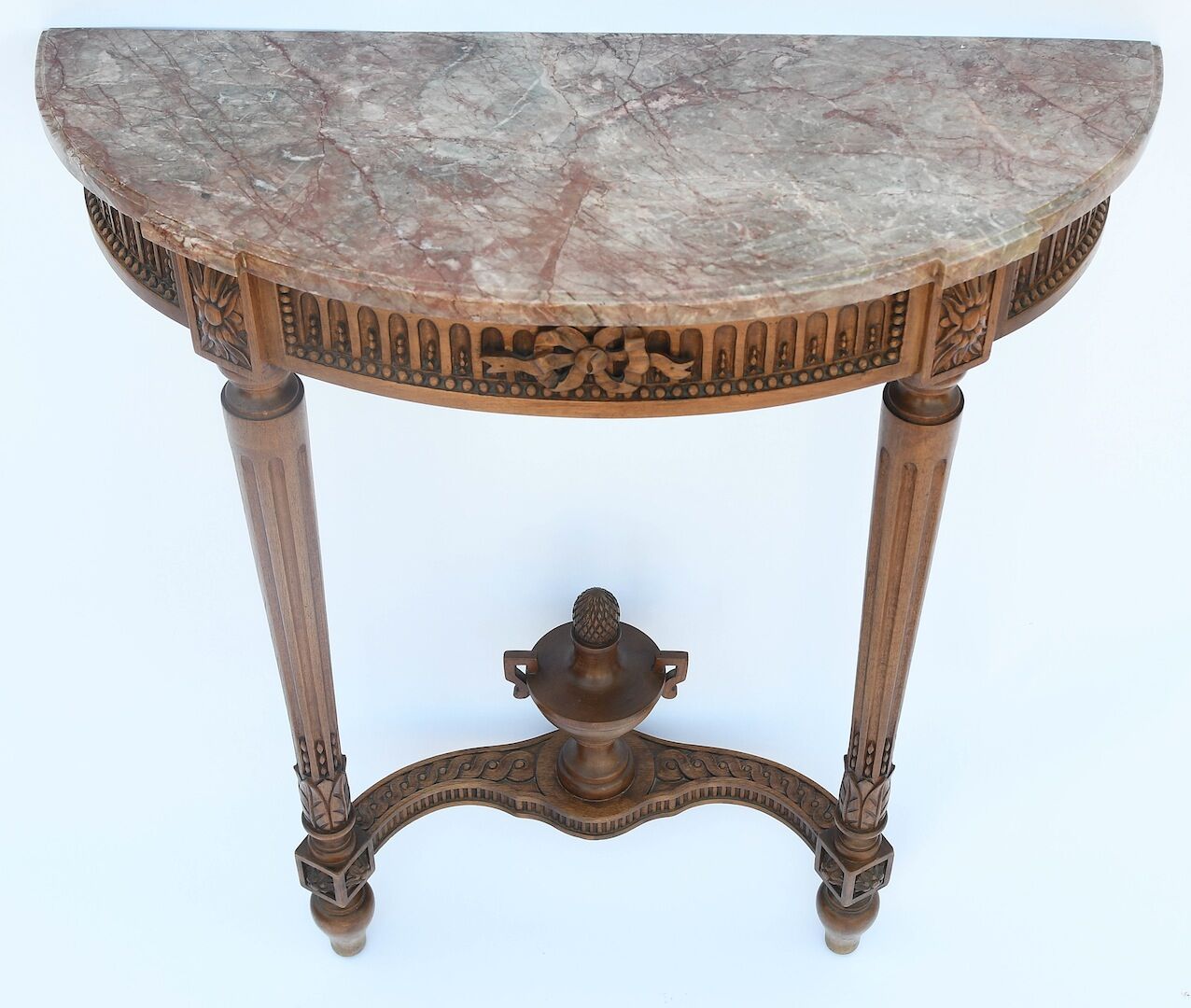 Louis XV-style half-moon console