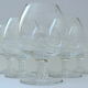 Suite of six glasses with alcohol, shape "cognac", in crystal