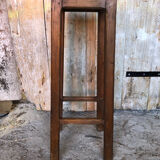Vintage wood high stool