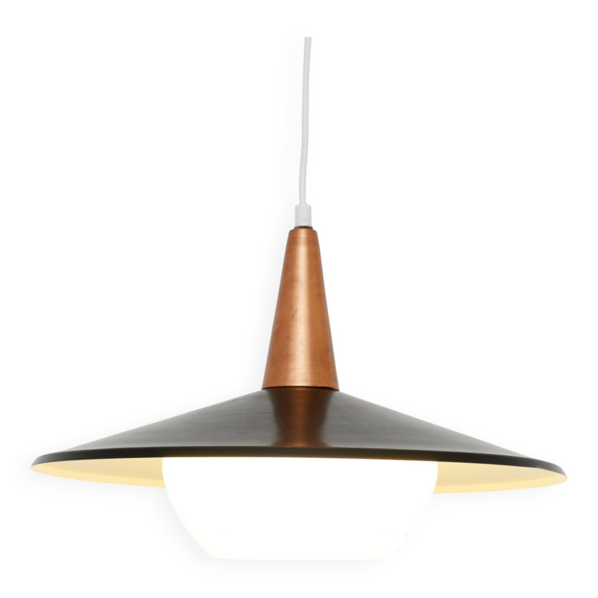 Vintage lamp in glass, Denmark 1970s