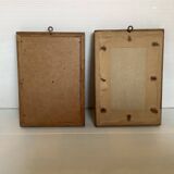 Pair of small frames with Spanish illustrations