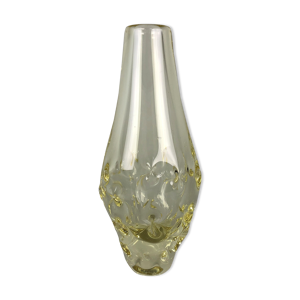 Vase en verre citrine des années 1960 par Miloslav klinger, zelezny brod Glassworks