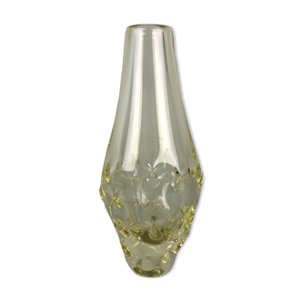 Vase en verre citrine des années 1960 par Miloslav Klinger, Zelezny Brod Glassworks