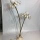Two branch palm tree floor lamp 1970s italian hollywood regency brass