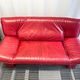 Nicoletti Salotti Italian Designer - Armchair and sofa set 2 places in red leather
