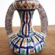 Moroccan handicraft ceramic candle holder, pot and vase set